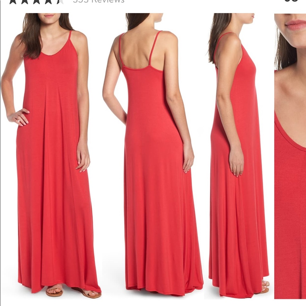 Loveappella Maxi Dress, Red, Small